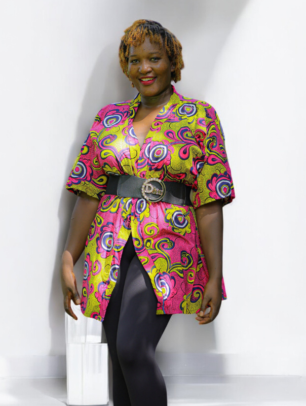 Vibrant Flourish Short Kimono