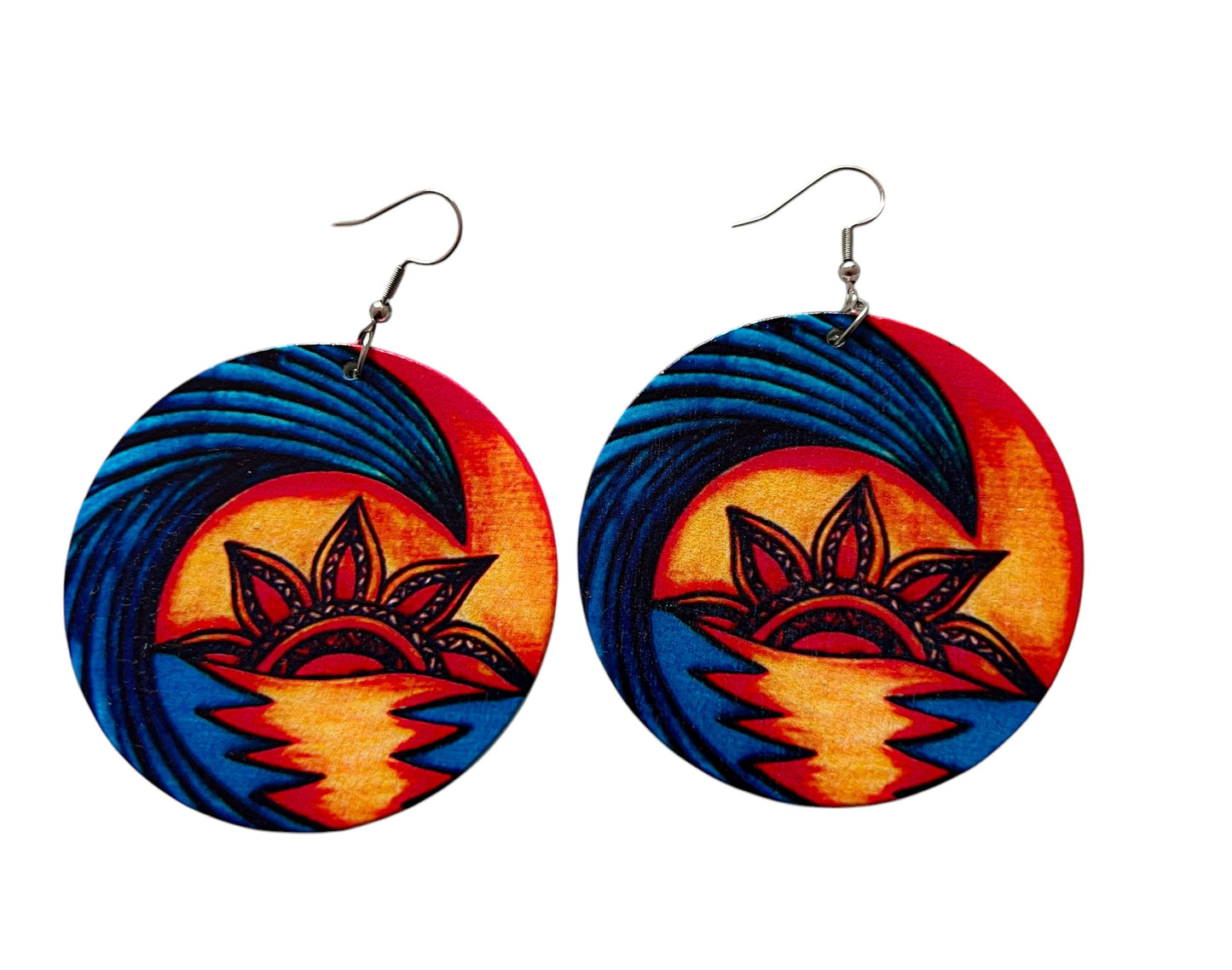 Rounded Earrings - Beach