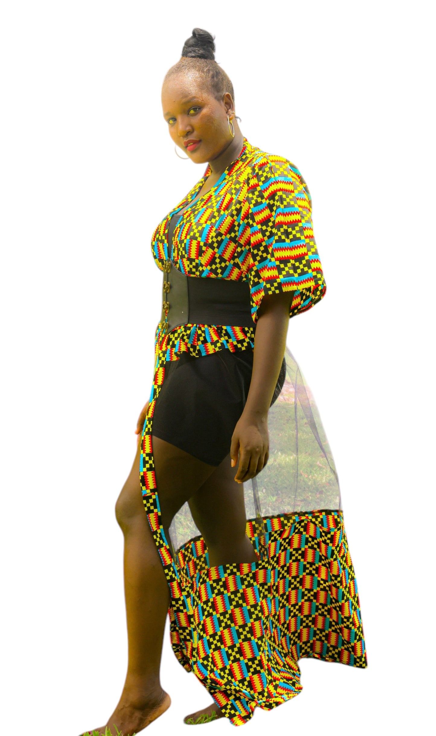 Mesh Kimono Diagonal