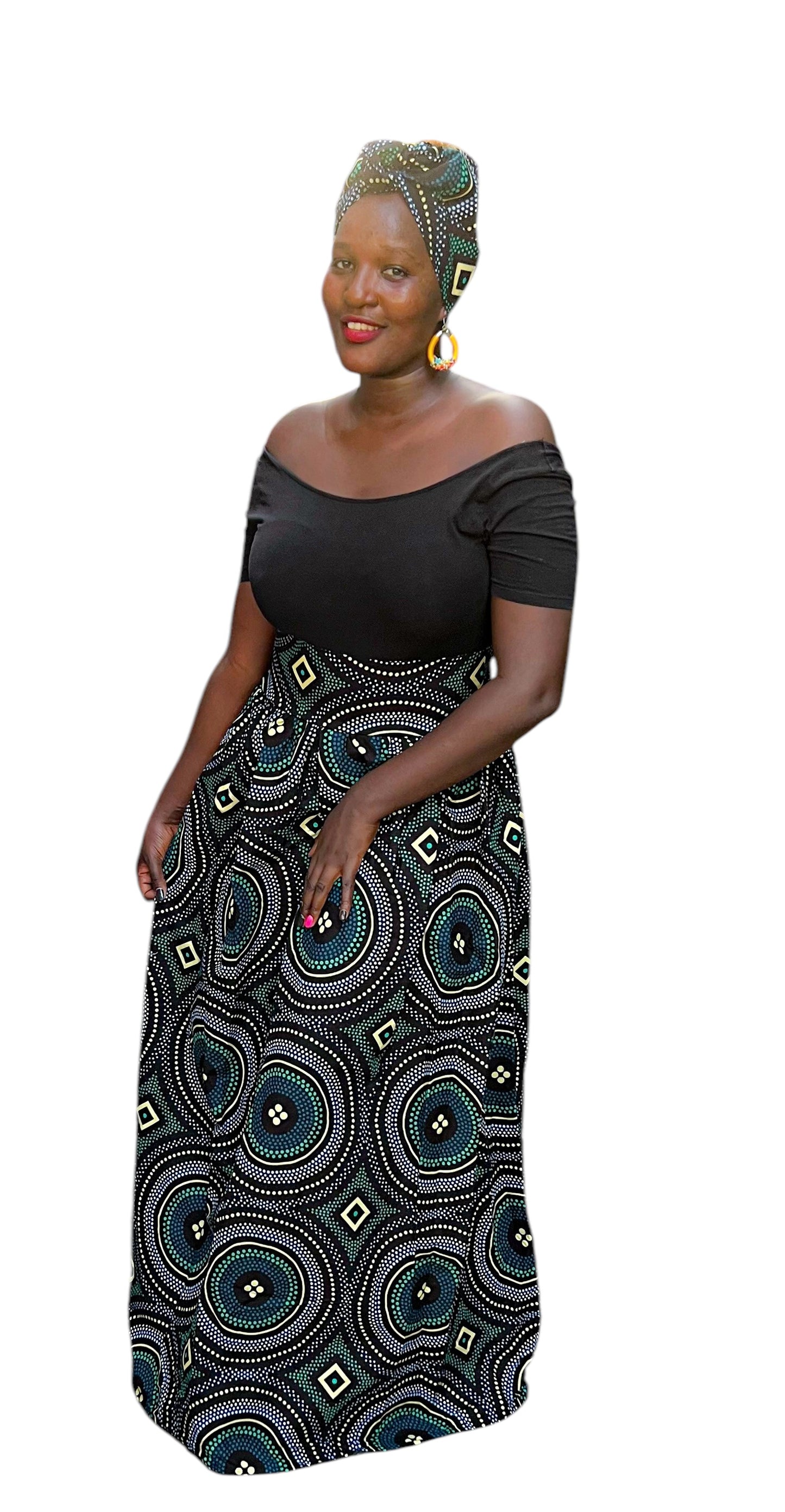 Rounded Ankara Skirt