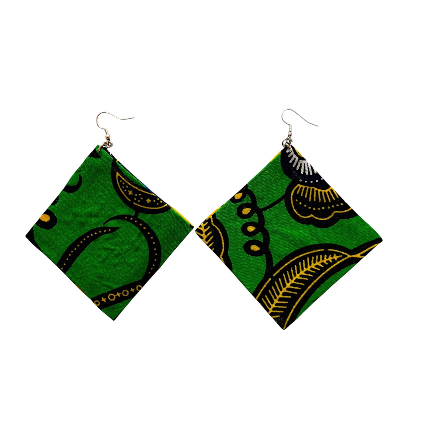 Square Earrings in Royal Vine