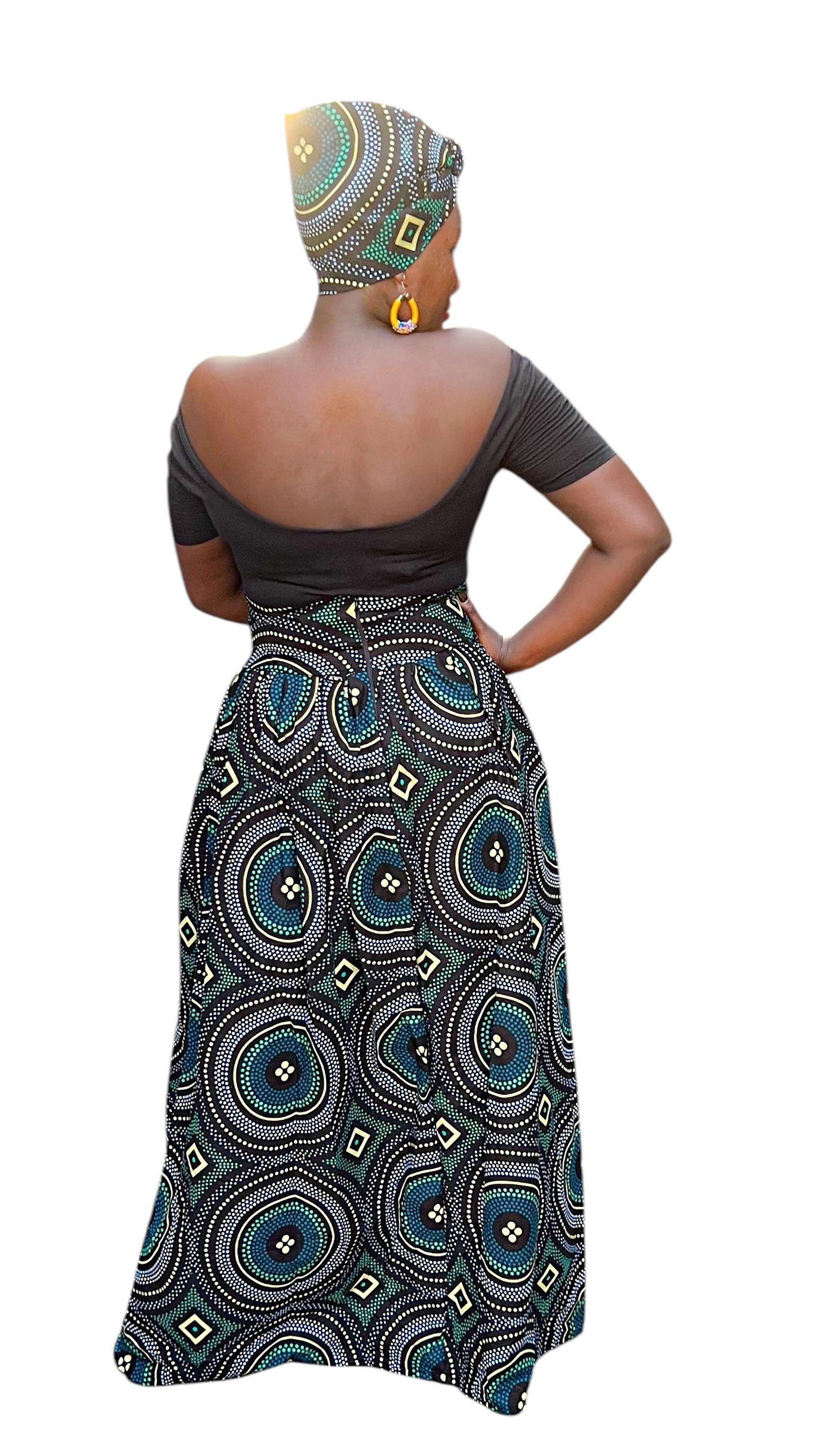 Rounded Ankara Skirt