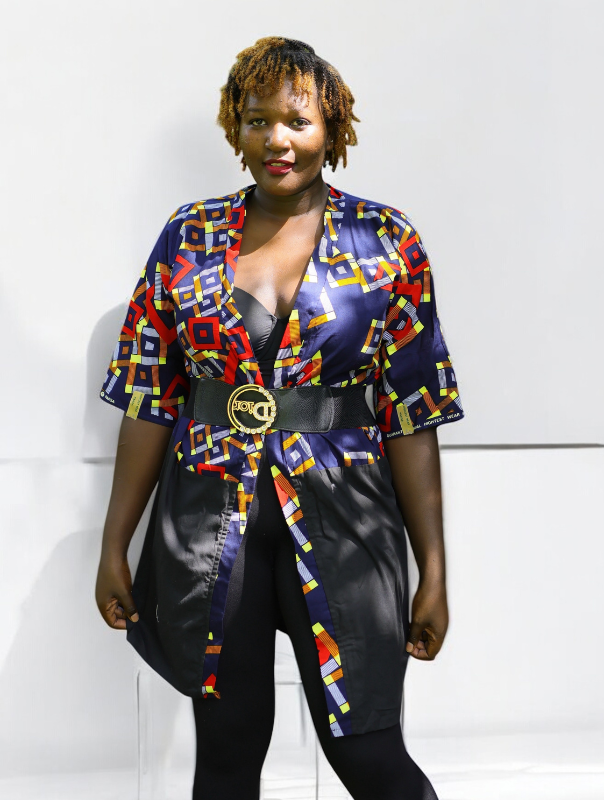 Diagonal Short Kimono