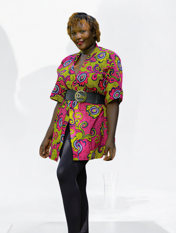 Vibrant Flourish Short Kimono