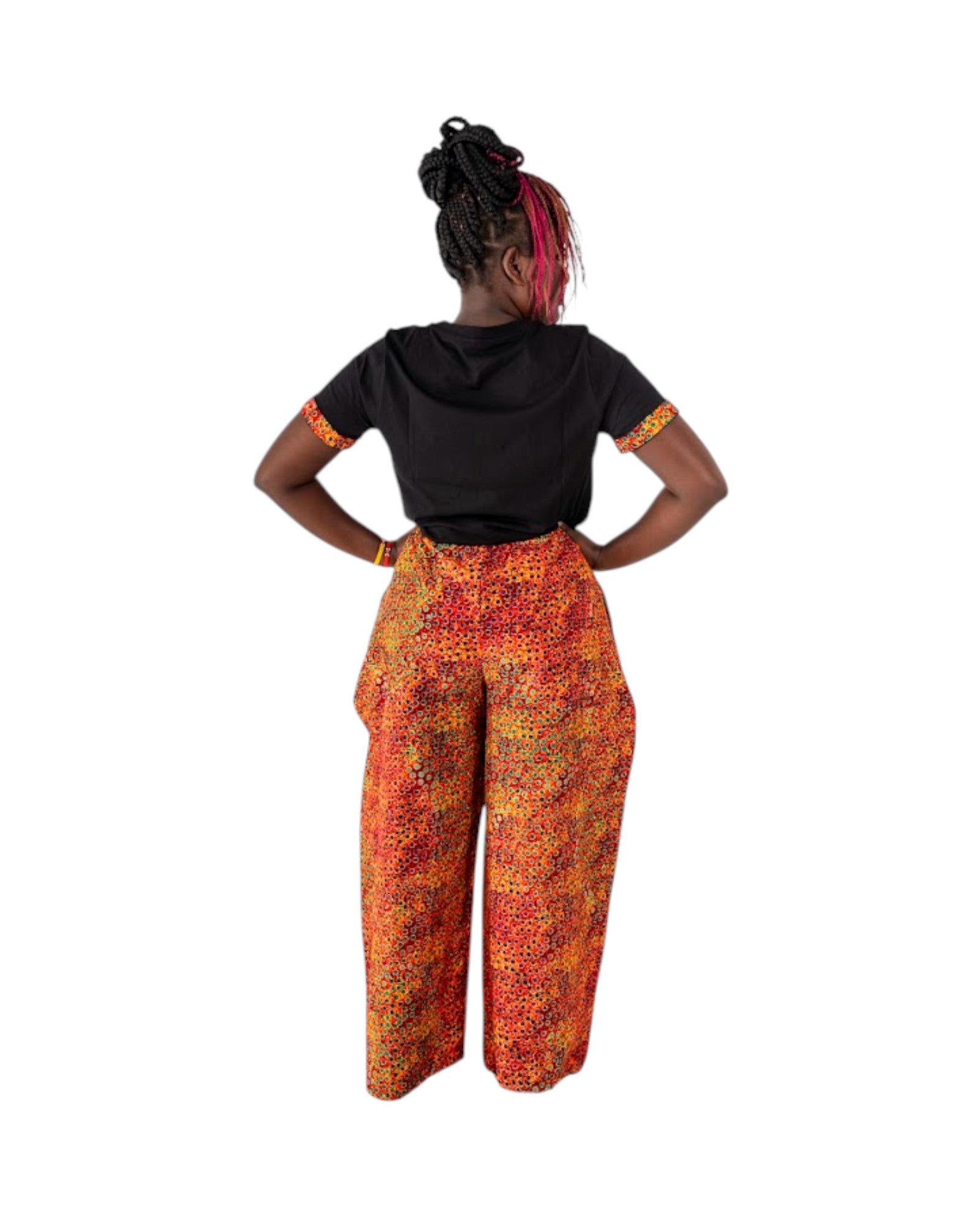 Baggy Ankara Trousers - Orange