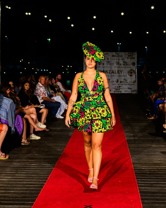 Floral Infinity Dress with Infinity Hat