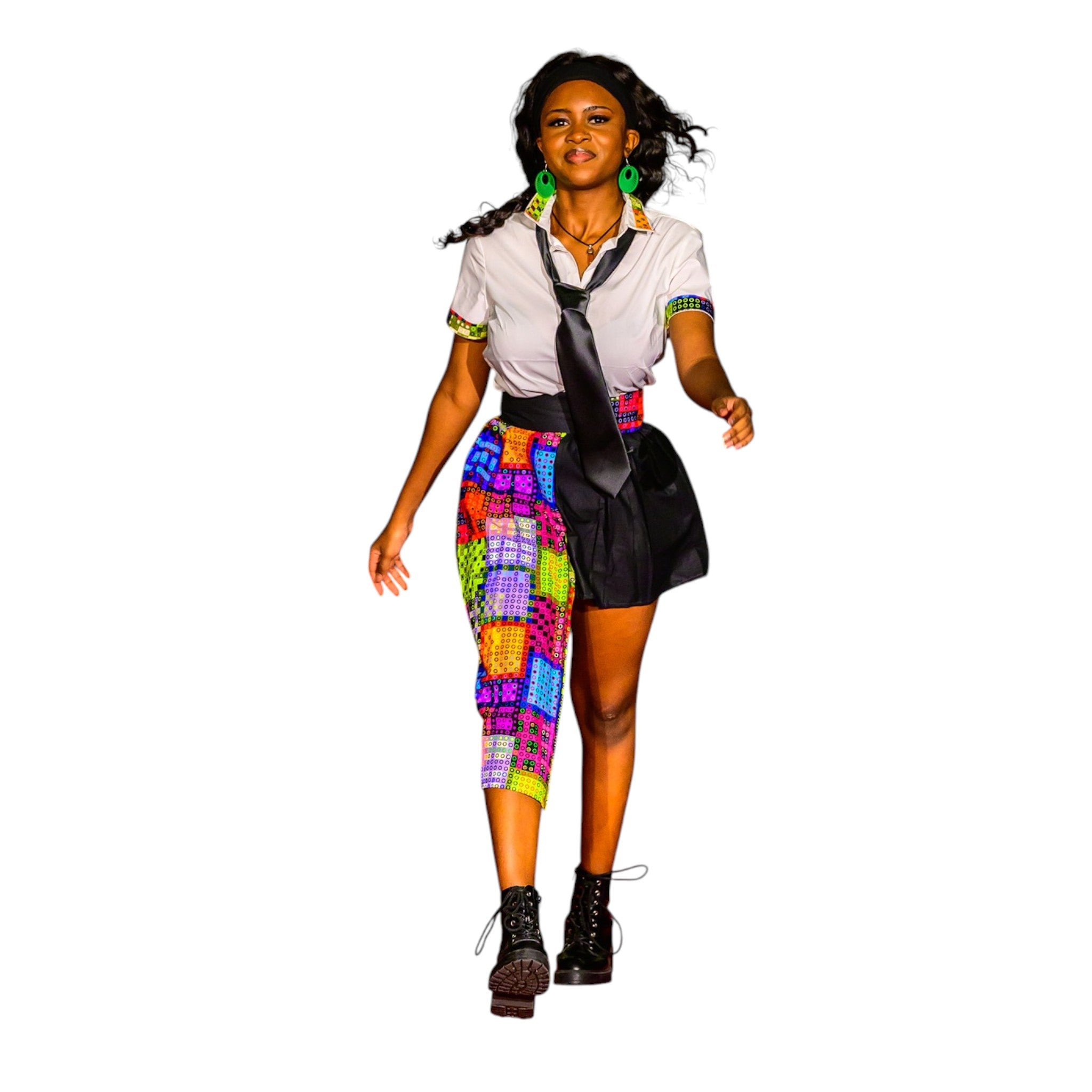 Ankara short detail skirt