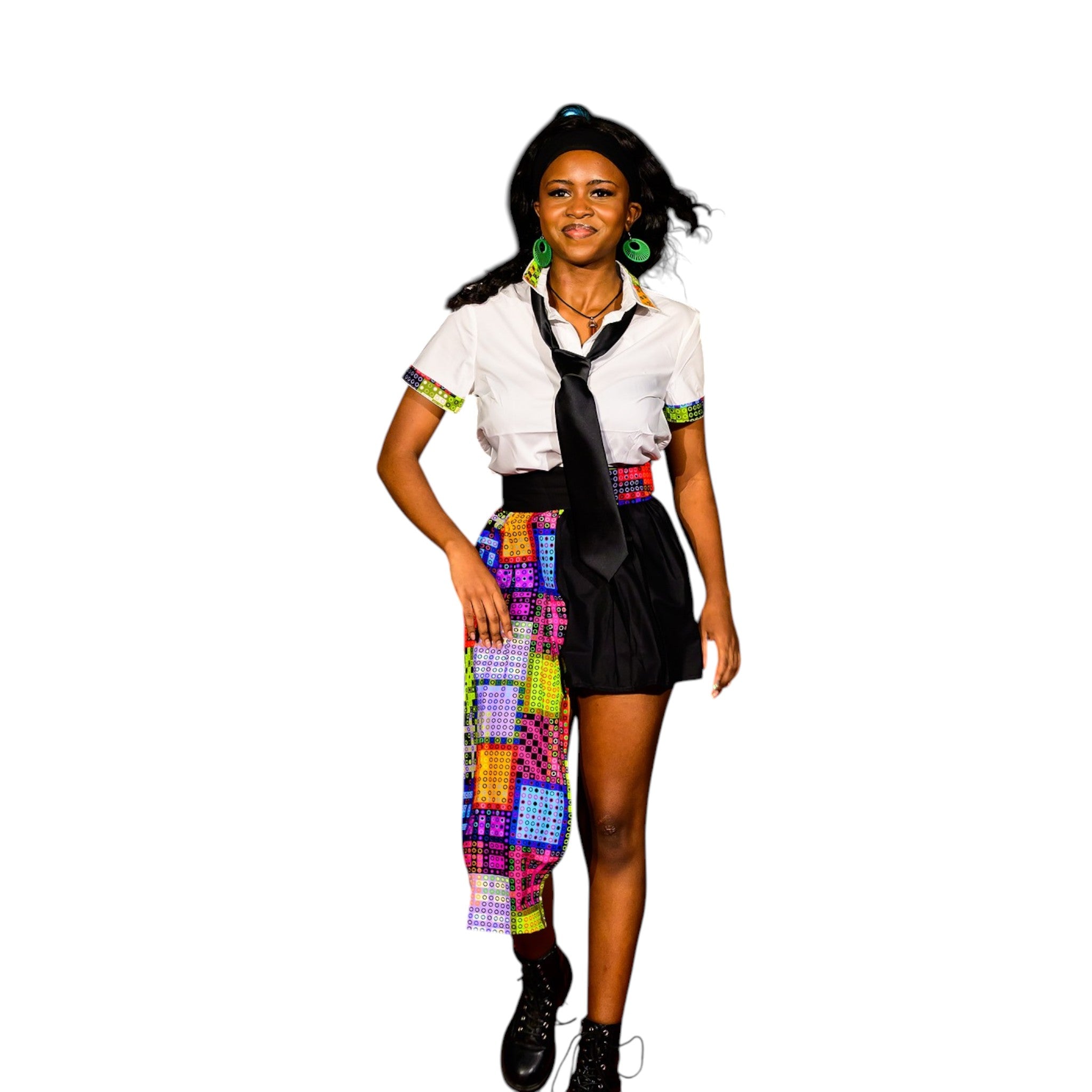 Ankara short detail skirt