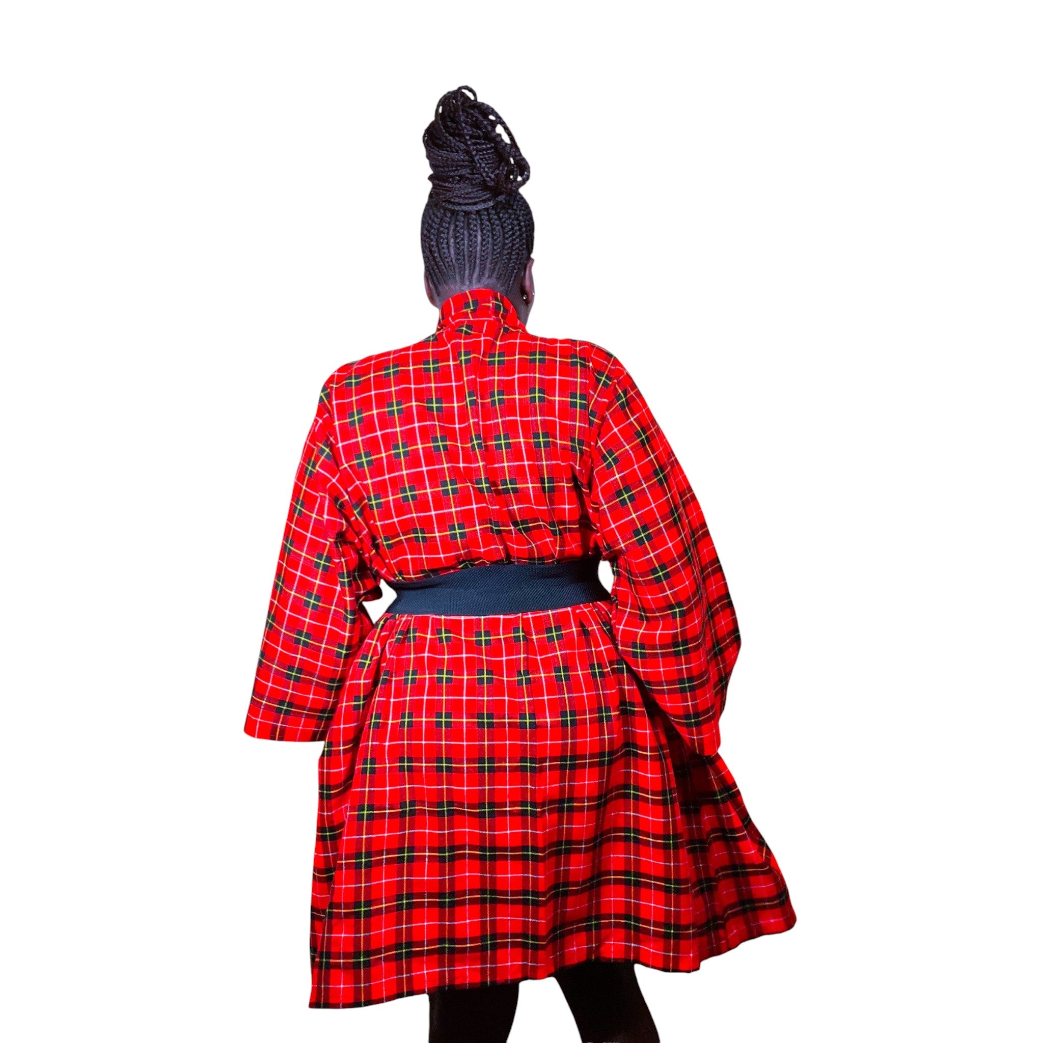 Maasai kimono -  Black red