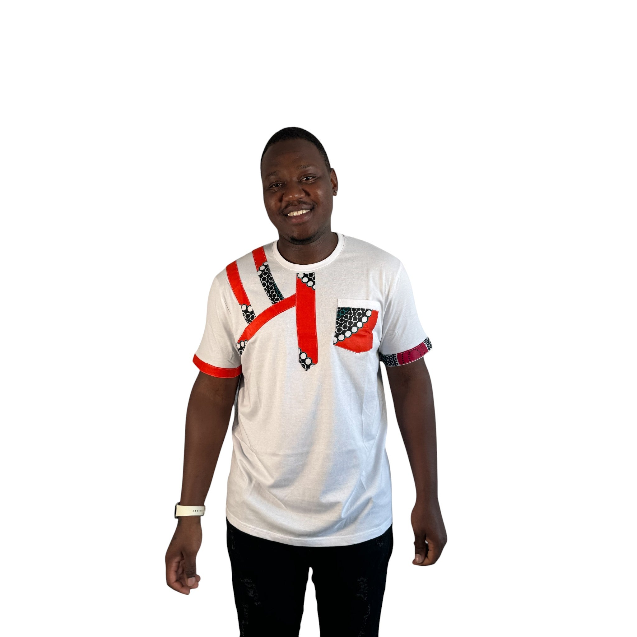 Double stripped Custom Shirt = Orange