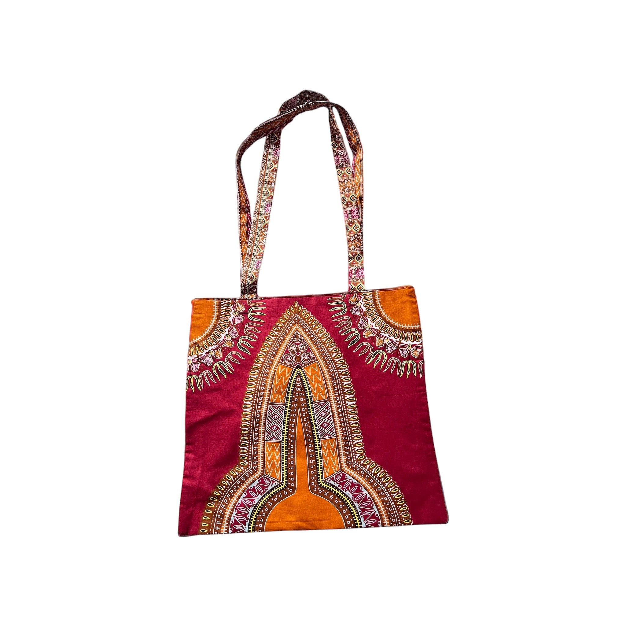 Brown Dasiki Tote bag