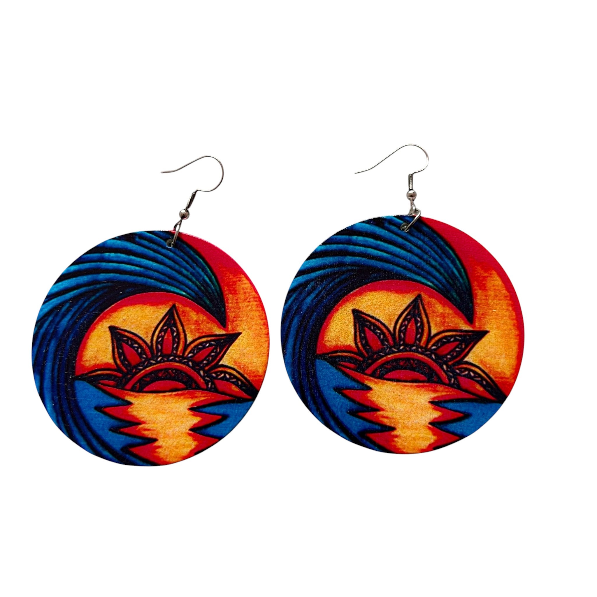 Rounded Earrings - Beach