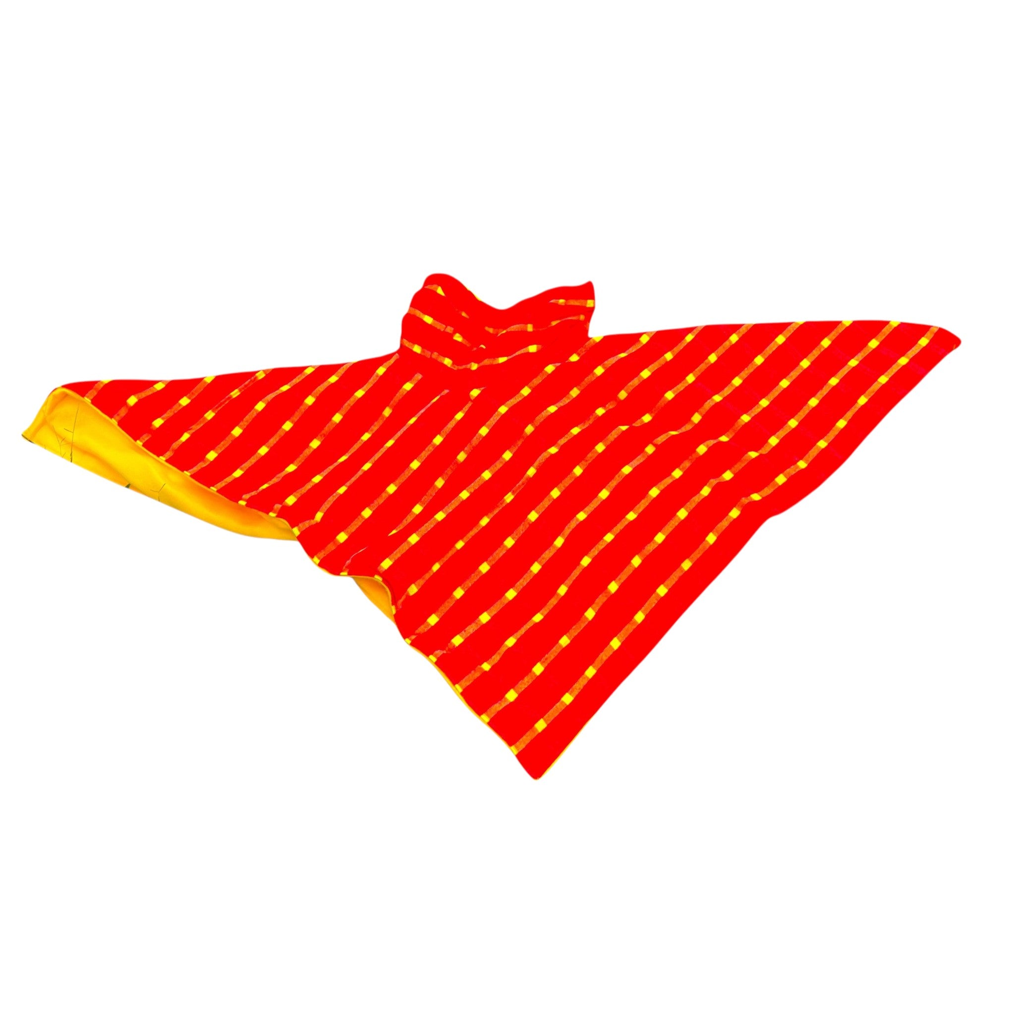Maasai colours Poncho - Yellow Red