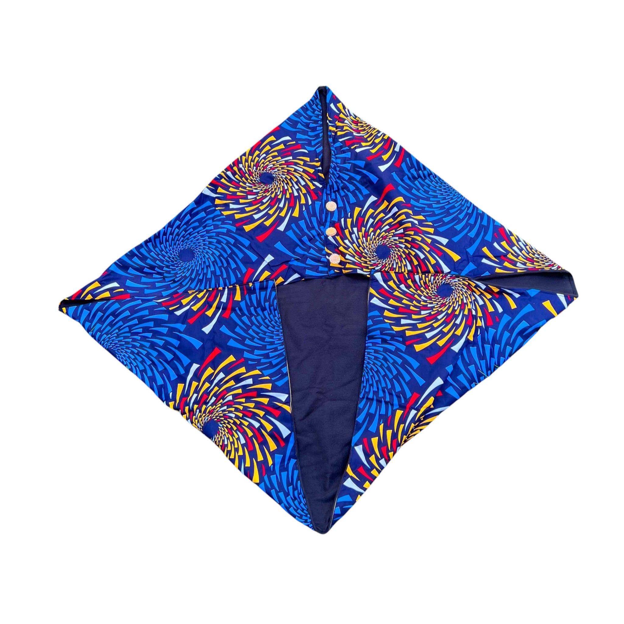 Crop Poncho in Navy Blue