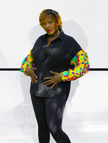 Ankara Fusion Dark Denim