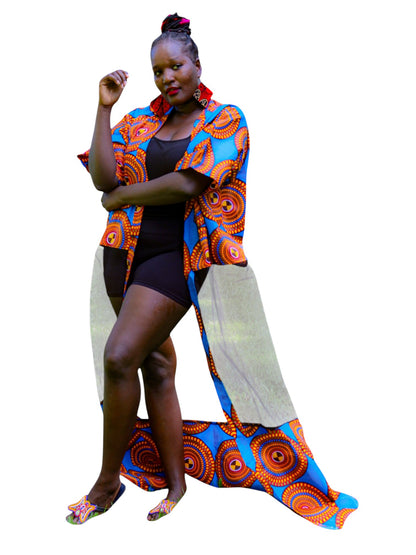 Mesh Kimono - Blue