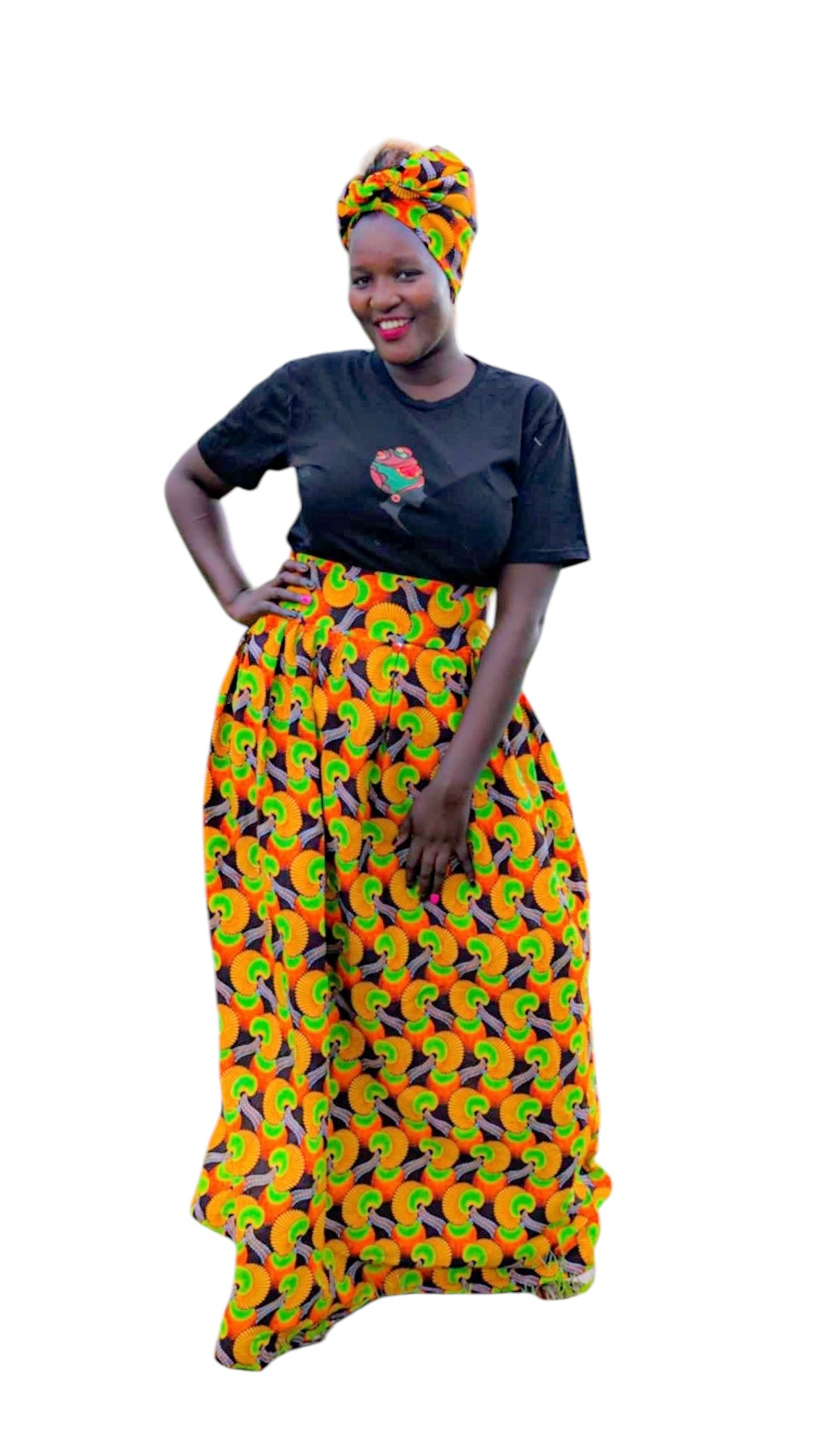 Ankara Skirt Vibrant Petals