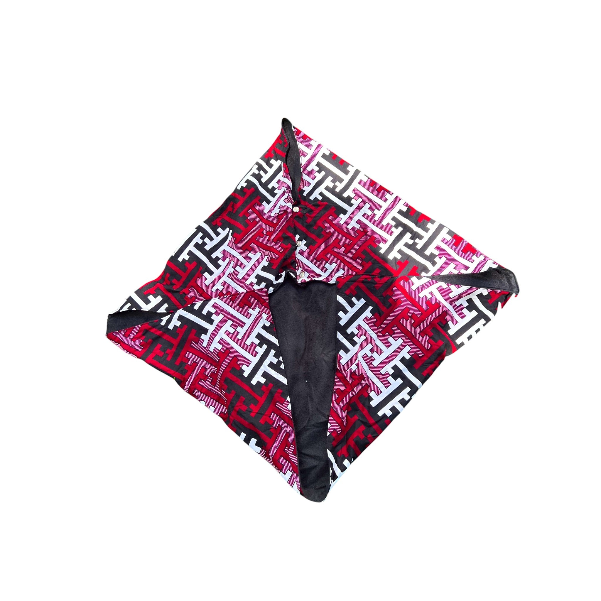 Crop Poncho In Burgundy