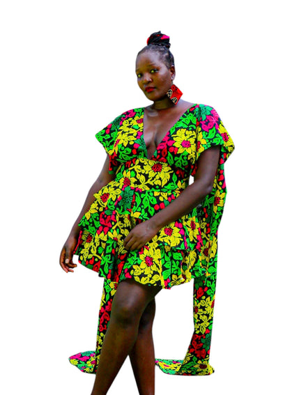 Floral Infinity Dress with Infinity Hat