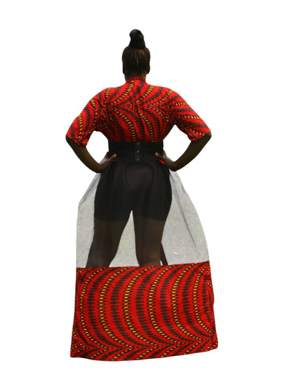 Mesh Kimono - Red