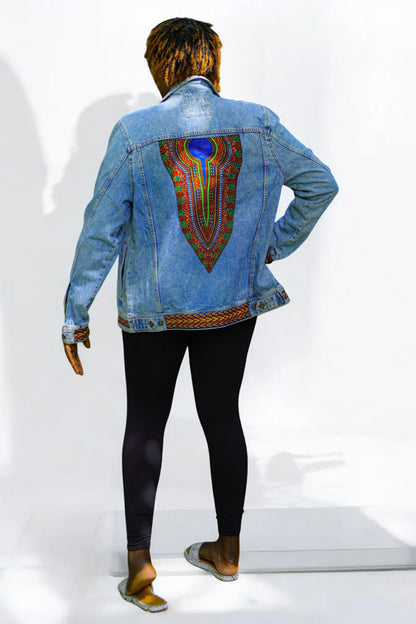 Acid Wash Ankara Fusion Denim