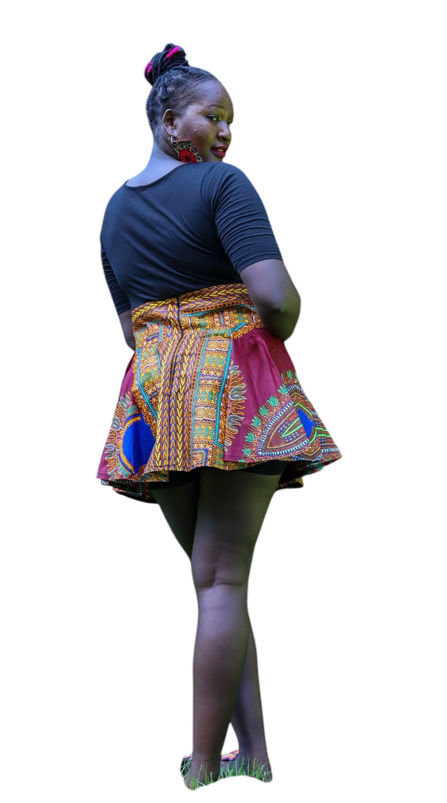 Ankara Short Skirt Blush