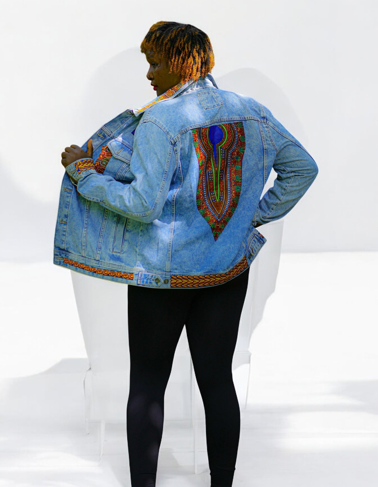 Acid Wash Ankara Fusion Denim