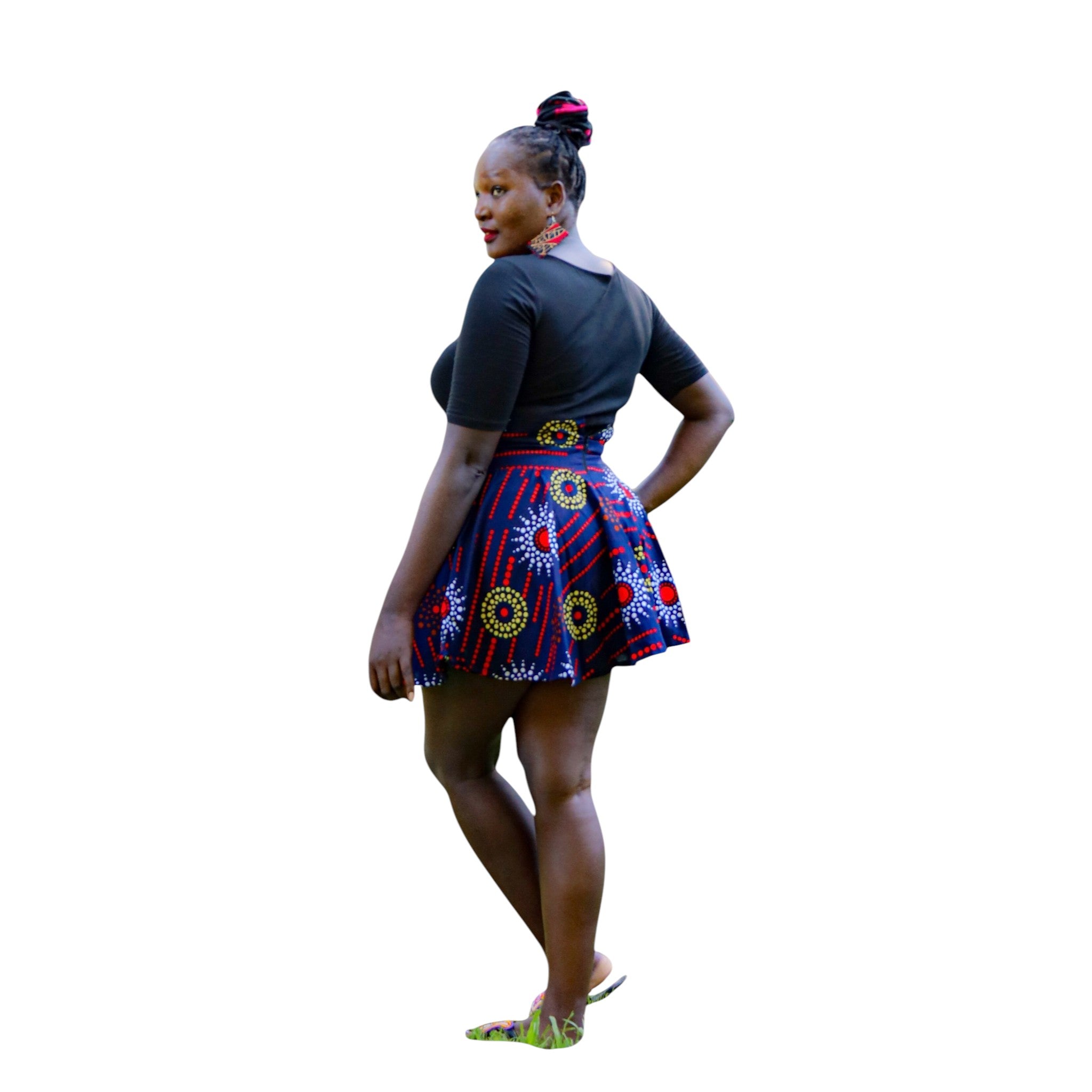 Ankara Short  Skirt - Sunrise