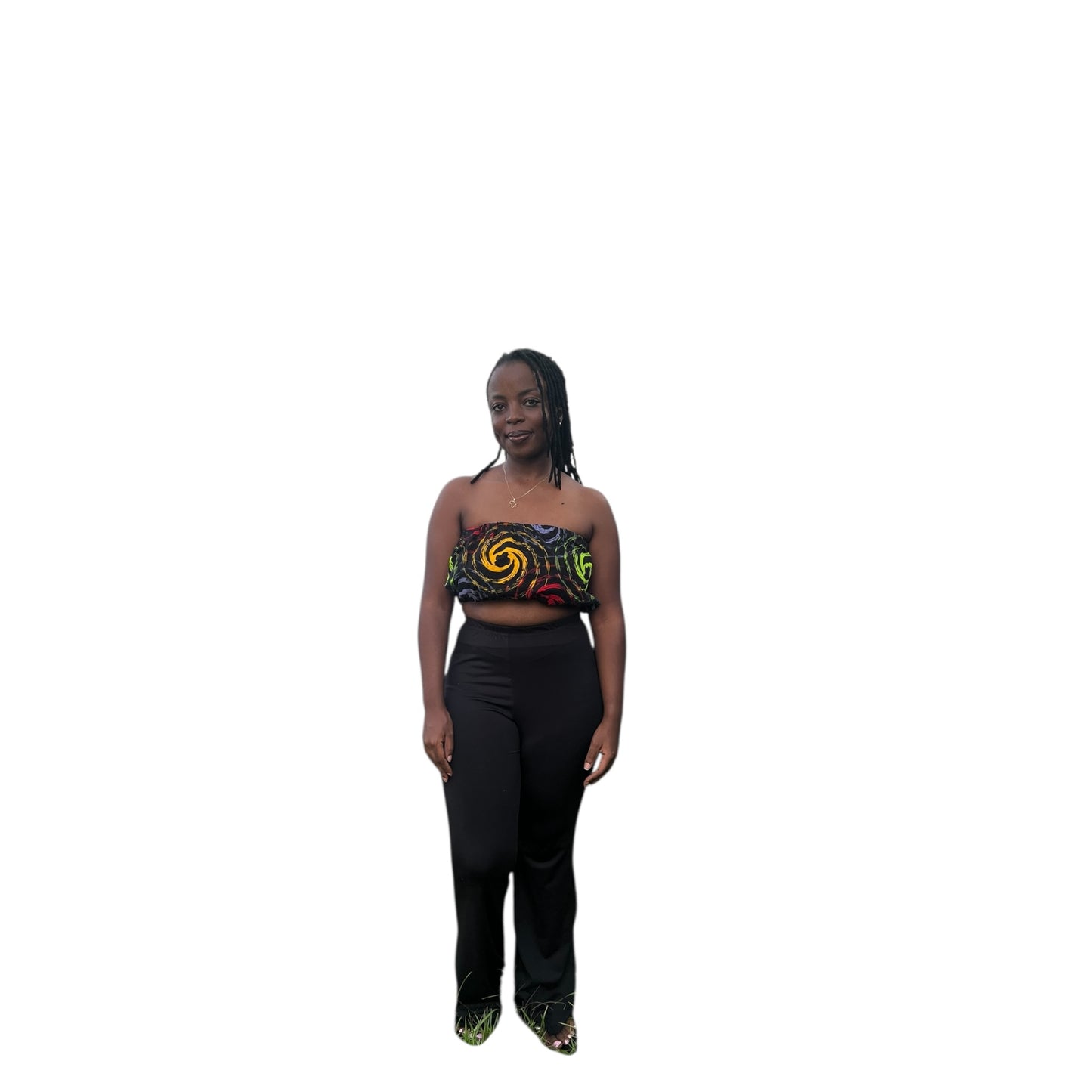 Crop  top - Black Yellow Red